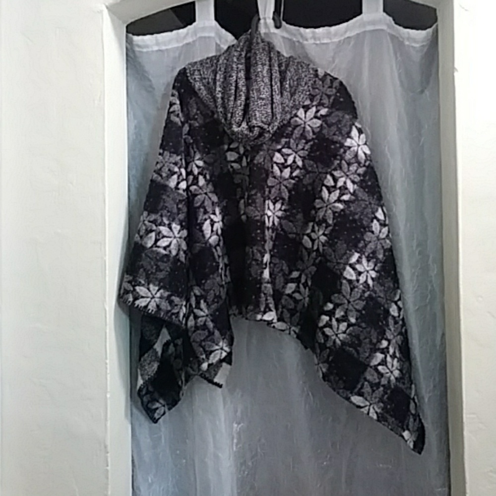Anthropologie Reversable Wool Poncho